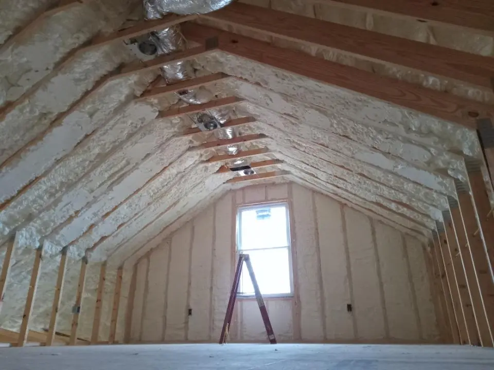 Spray foam roofing application for Crawl Space Insulation project in Mineral Wells